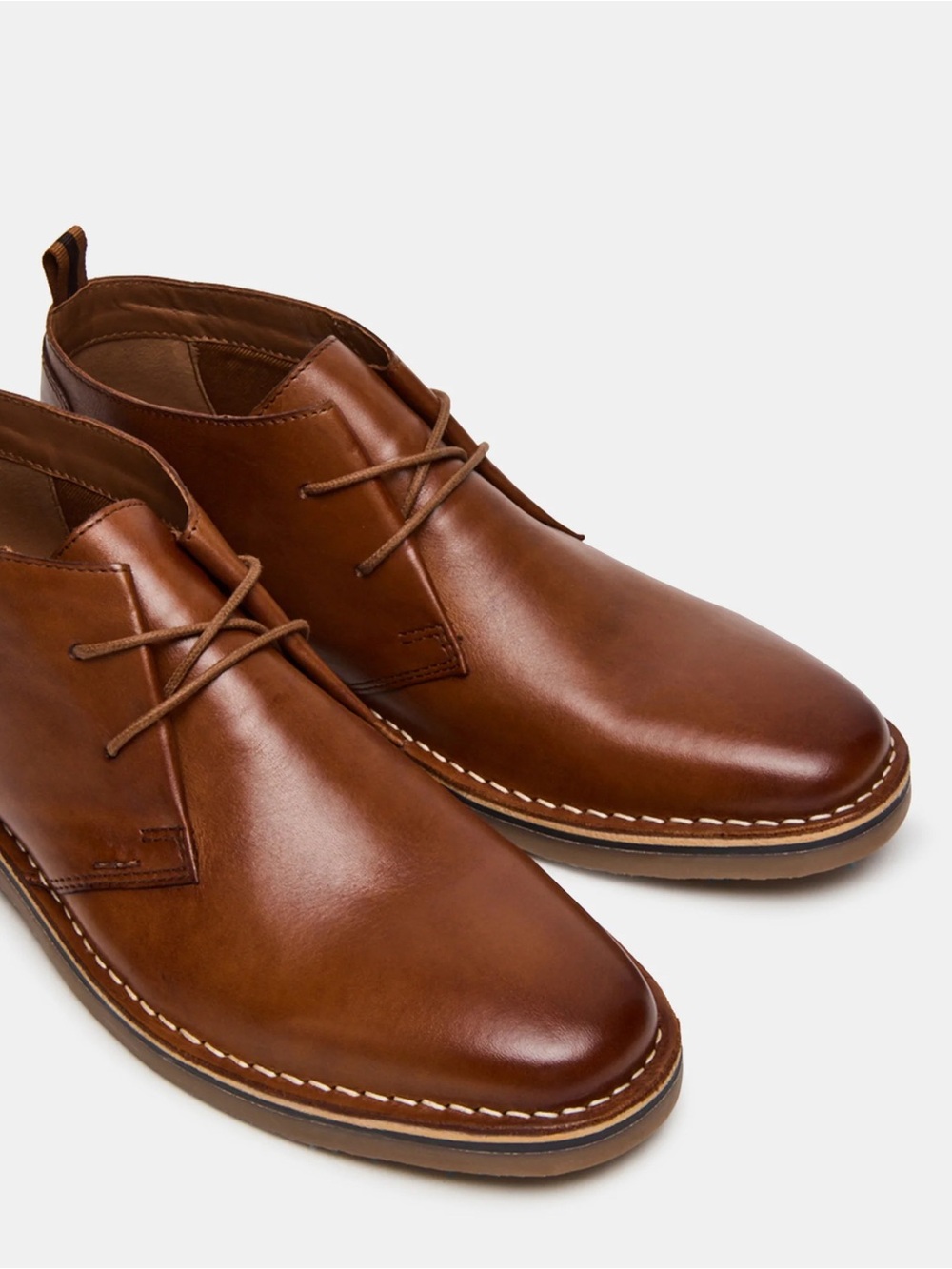 Steve Madden Men's Brown Leather Chukka Boots